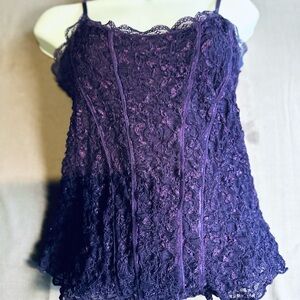 Charlotte Russe Deep Purple Lace Camisole